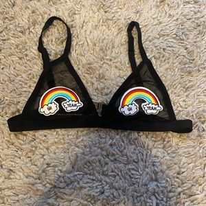 Lingerie Rainbow Mesh Top